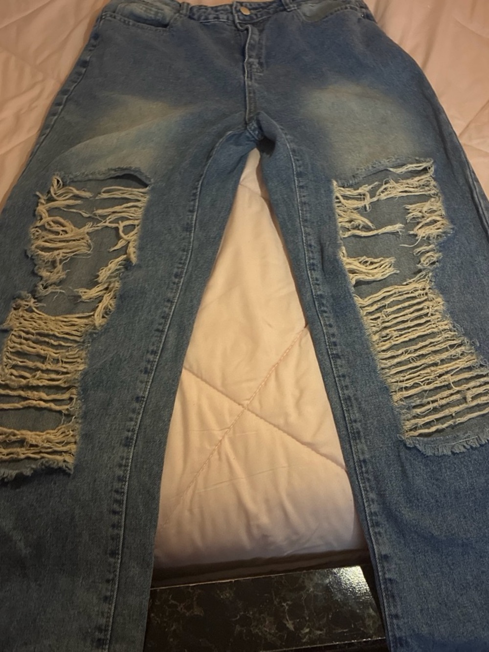 Distressed Blue Women's Jeans